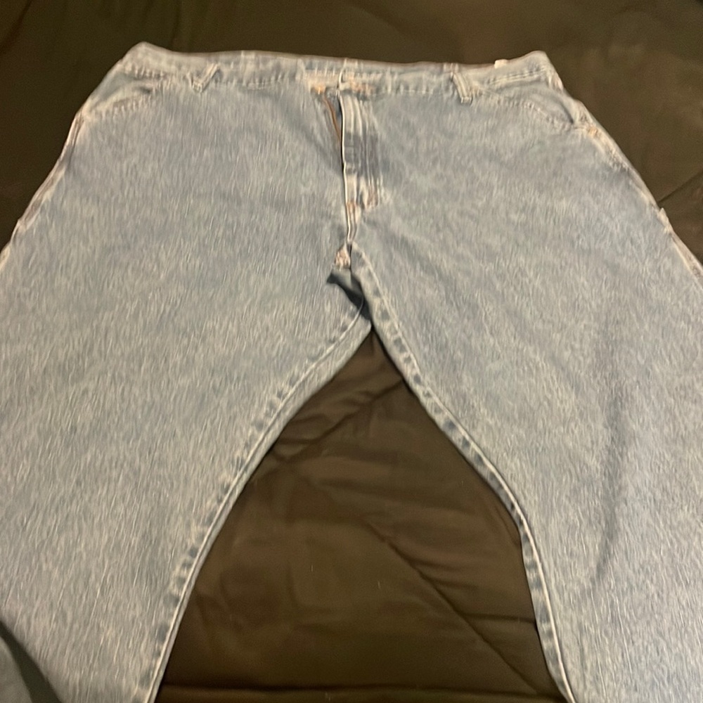 Wrangler Jeans, Mens, Size 42 x 32, Light color & Carpenter style.